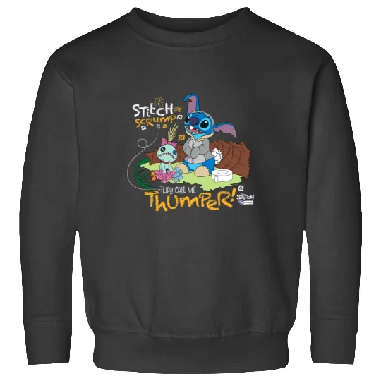 Disney 100 Stitch in Costume Bambi They Call Me Thumper Sweatshirts