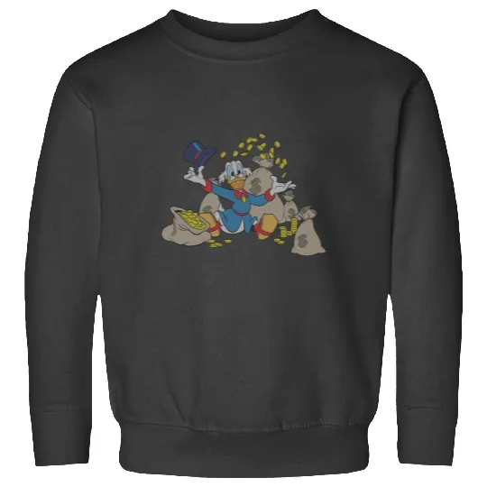 Disney Ducktales Scrooge McDuck Coins Sweatshirts