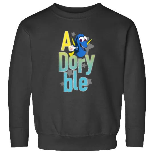 Disneyss Pixars Finding Dory Adoryble Happy Dory Chest Poster Sweatshirts