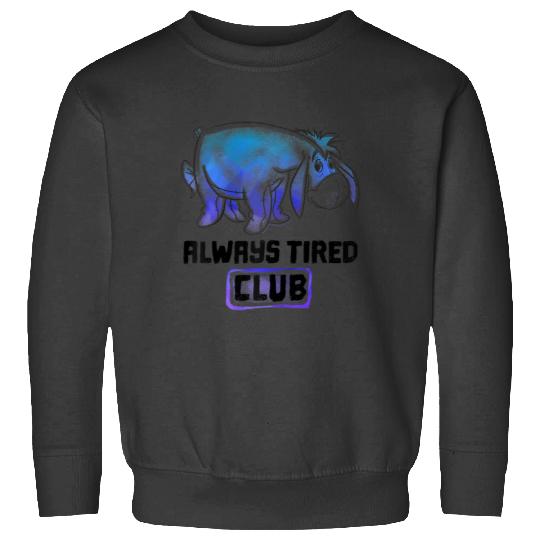 Disney Winnie The Pooh Eeyore Always Tired Club Raglan Baseball Tee Sweatshirts