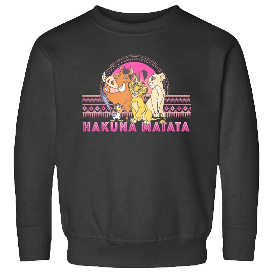 Disneyss Lion King Hakuna Matata Circle Artsy Portrait Sweatshirts