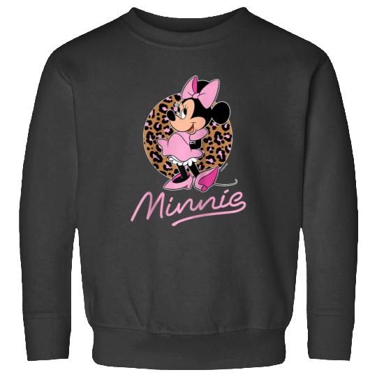 Disney - Minnie Leopard Print Raglan Baseball Tee Sweatshirts