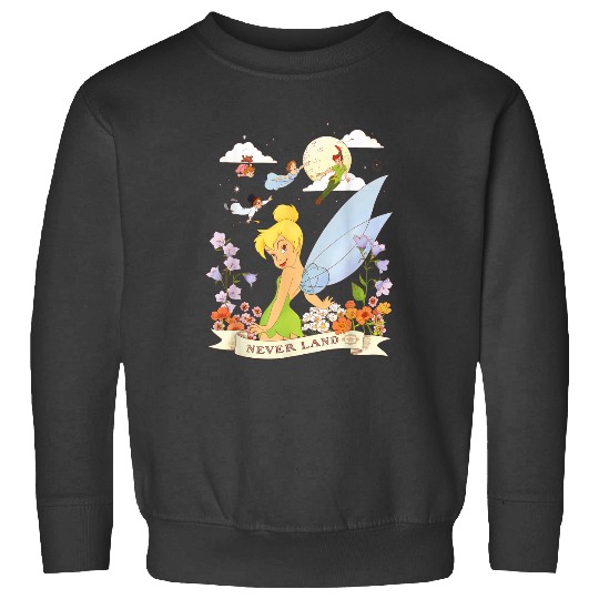 Disneyss Peter Pan Tinker Bell Never Land Flowers And Flight Sweatshirts