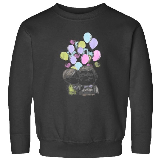 Disneyss Pixars Up Valentine's Day Carl And Ellie Balloons Sweatshirts