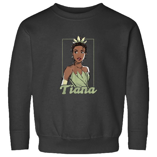 Disneyss The Princess And The Frog Tiana Sketch Portrait Sweatshirts