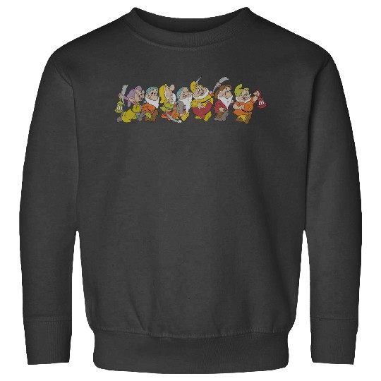 Disneyss Snow White And The Seven Dwarfs Marching In Line Sweatshirts