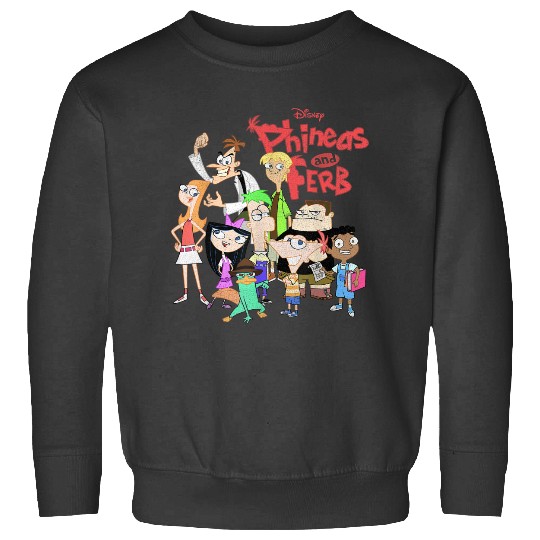 Disneyss Phineas And Ferb The Group Logo Sweatshirts