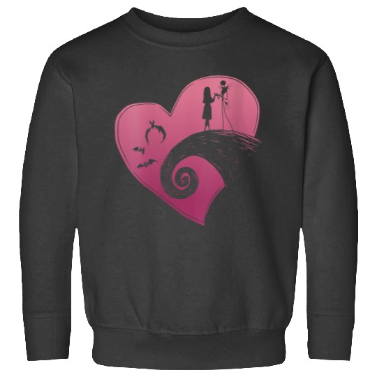 Disneyss The Nightmare Before Christmas Jack And Sally Heart Sweatshirts
