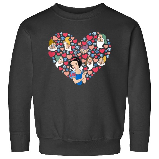 Disneyss Snow White And The Seven Dwarfs Heart Valentine's Day Sweatshirts