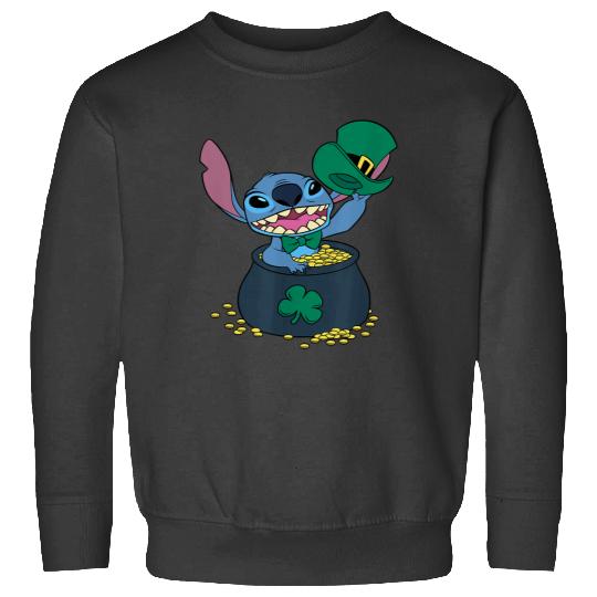 Disney Stitch Pot of Gold Shamrock St. Patrick's Sweatshirts