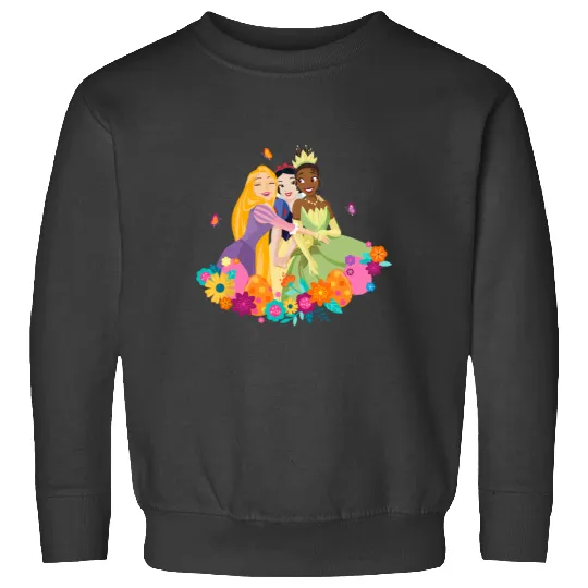 Disney Princess Rapunzel Snow White Tiana Spring Easter Eggs Sweatshirts