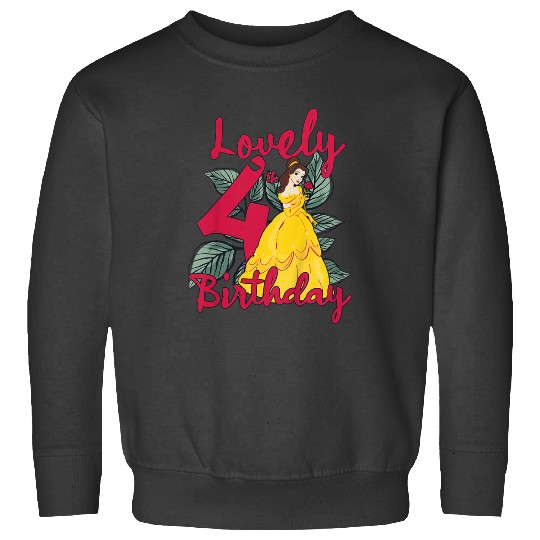 Disneyss Beauty And The Beast Belle Lovely Fourth Birthday Sweatshirts