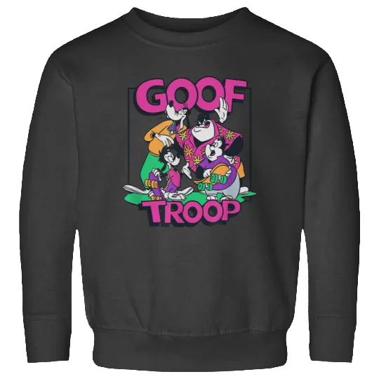 Disneyss A Goofy Movie Goof Troop Neon Group shots Portrait Sweatshirts