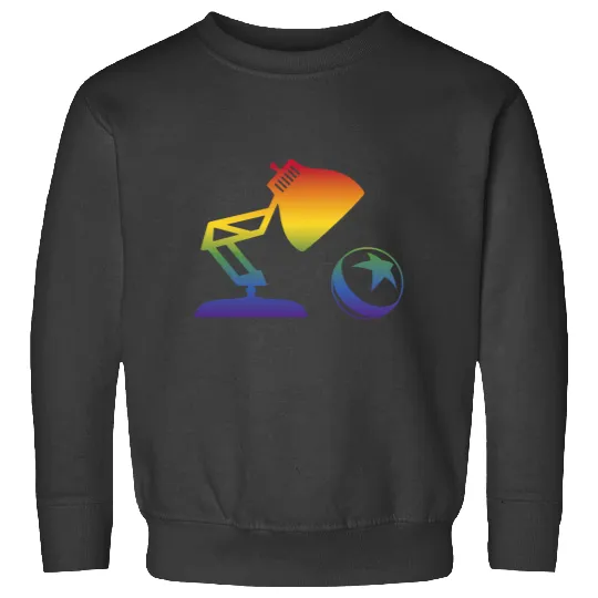 Disney Pixars Rainbow Spectrum Big Pixars Lamp Logo Sweatshirts