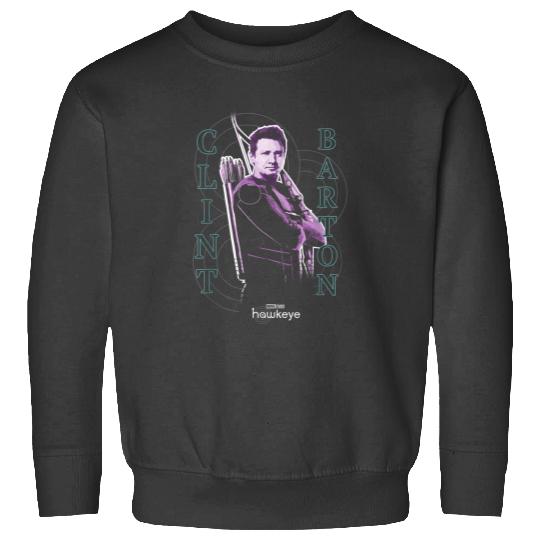Marvels Hawkeye Disneyss Plus Clint Barton Color Pop Poster Sweatshirts