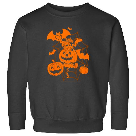Disneyss Winnie The Pooh Halloween Tigger Spooky Spiderweb Sweatshirts