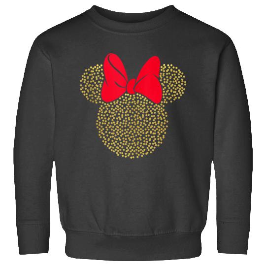 Disneyss Minnie Mouse Dotted Gold Icon Sweatshirts