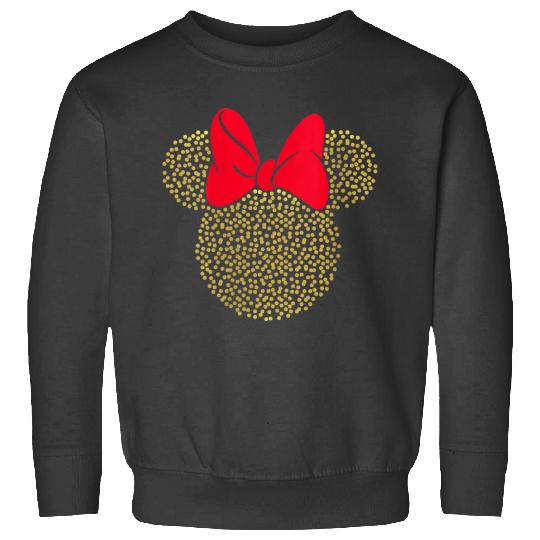 Disneyss Minnie Mouse Dotted Gold Icon Sweatshirts