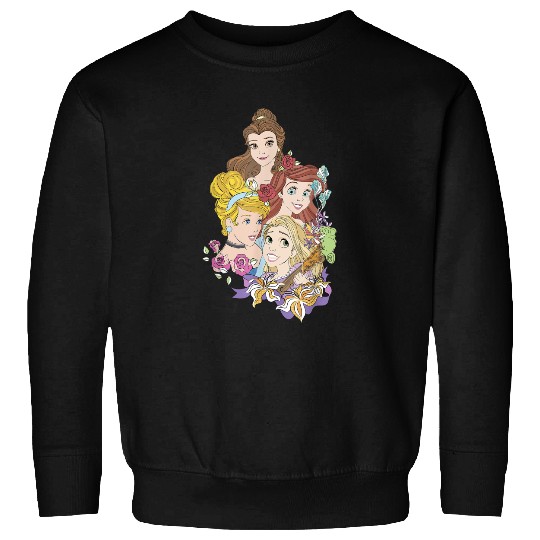 Discover Disneyss Princess Floral Belle Cinde Ariel Rapunzel Sweatshirts