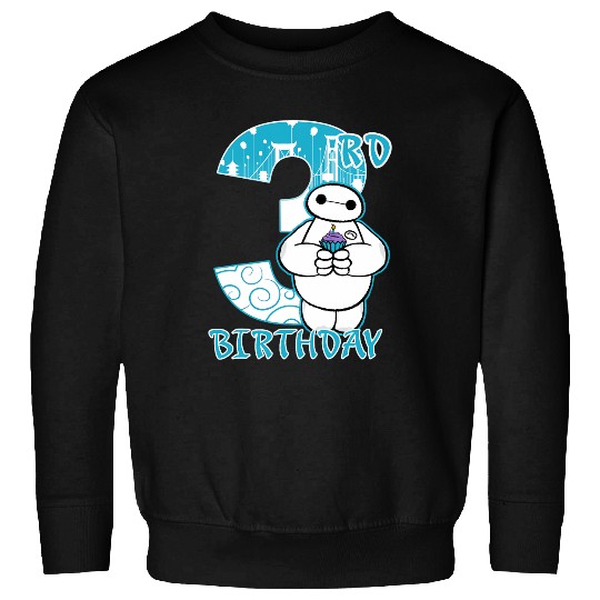 Discover Disney Big Hero 6 Baymax 3rd Birthday Cupcake Portrait Sweatshirts