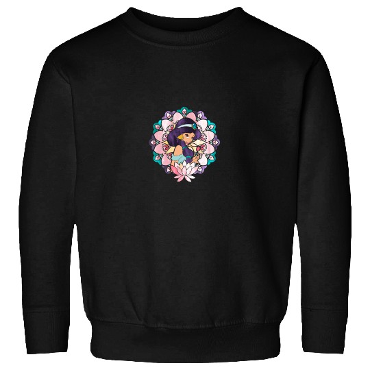 Disneyss Aladdin Jasmine Stained Glass Lotus Tee Sweatshirts