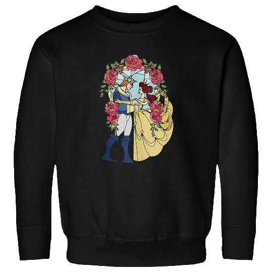 Disneyss Beauty And The Beast Belle And Beast Stained Glass Sweatshirts
