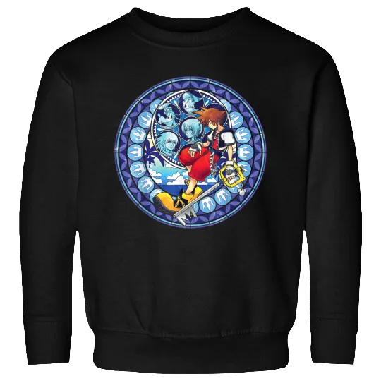 Disneyss Kingdom Hearts Sora Stained Glass Sweatshirts