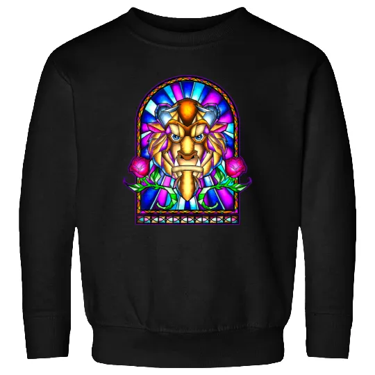 Discover Disneyss Beauty And The Beast Stained Glass Window Sweatshirts