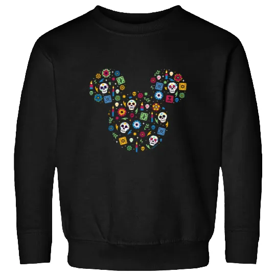 Discover Disney Mickey Mouse Icon Dia de los Muertos Day of the Dead Sweatshirts