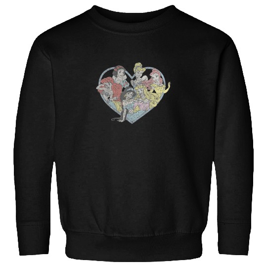 Discover Disney Princess Valentines Day  Heart Group Shot Sweatshirts