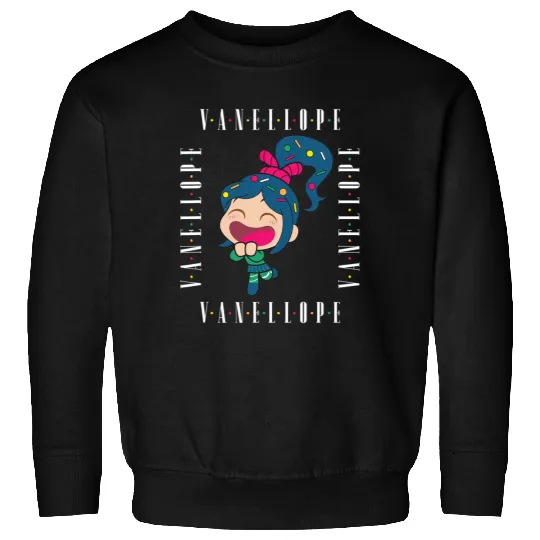 Disney Wreck-It Ralph Chibi Vanellope Excited Portrait Sweatshirts