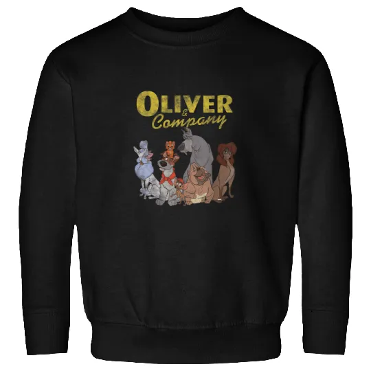 Disney Oliver And Company Group Shot  Portrait Sweatshirts