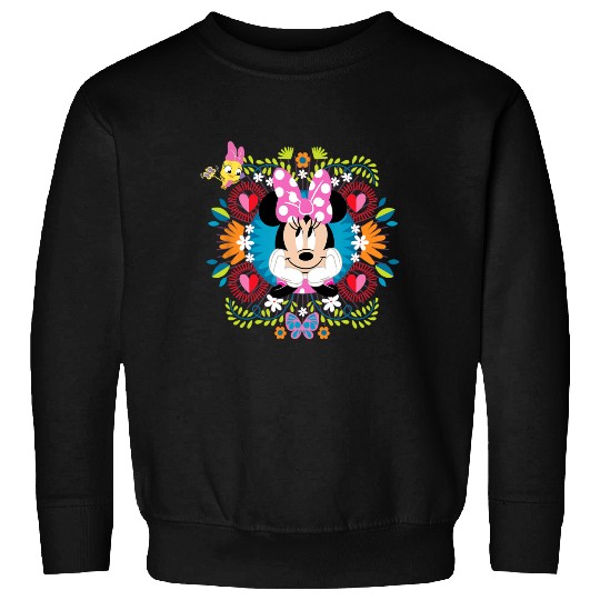 Discover Disney Minnie Mouse  Polka Dot Floral Frame Sweatshirts