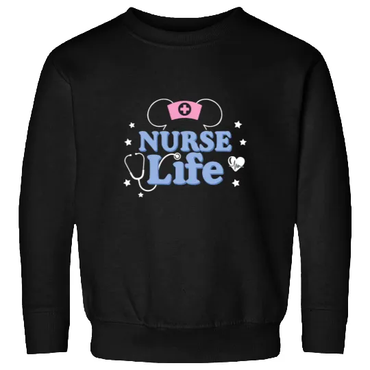 Discover Disney Mickey And Friends Nurse Life Heart & Mickey Ears Sweatshirts