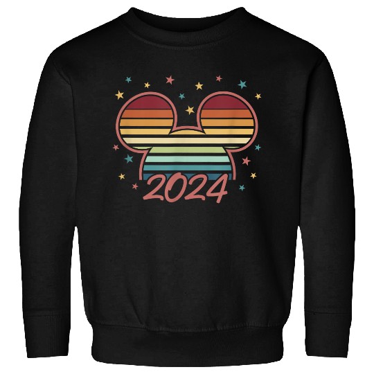 Discover Disney Mickey And Friends Colorful 2024 Magical Mickey Logo Sweatshirts