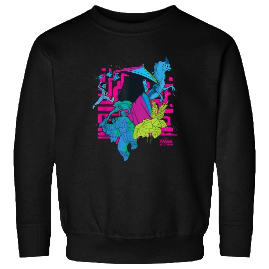 Disneyss Raya And The Last Dragon Character Collage Sweatshirts