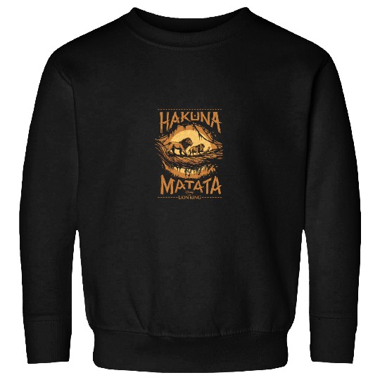 Disneyss The Lion King Live Action Hakuna Matata Sunset Poster Sweatshirts
