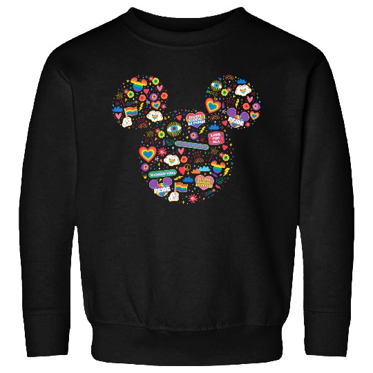 Discover Disney Pride Collection Rainbow Mickey Mouse Icon Doodles Sweatshirts
