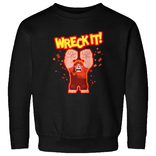 Disneyss Wreck it Ralph Wreck It Angry Pixelated Ralph shots Sweatshirts