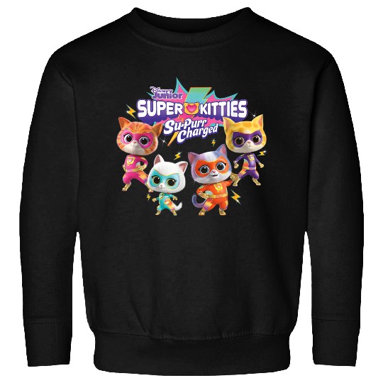 Discover Disney Superkitties Su purr Charged Heroic Group Shot Sweatshirts