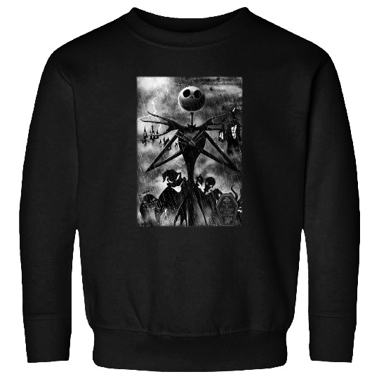Discover Disney The Nightmare Before Christmas 2024 Jack In Graveyard Sweatshirts