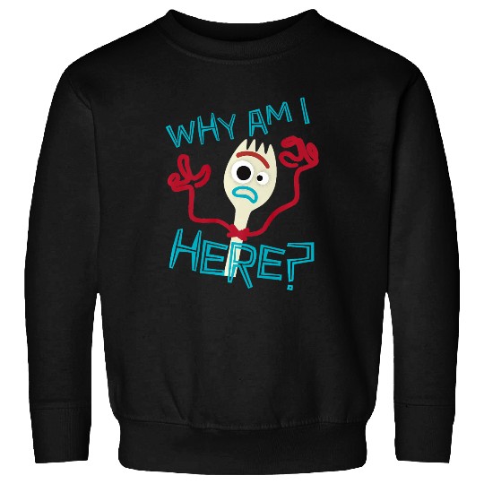 Discover Disney Pixars Toy Story 4 Cute Forky Why Am I Here Logo Premium Sweatshirts