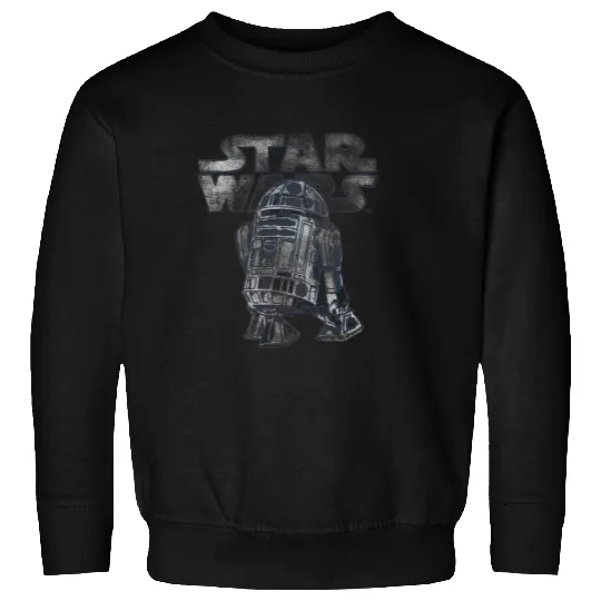 Star Warss R2D2 Vintages Distressed C2 Disney Sweatshirts