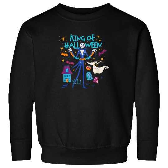 King Of Halloween Jack And Zero T-Shirt The Nightmare Before Christmas Halloween Shirt Let'S Oogie Boogie Disneyland Halloween Sweatshirts