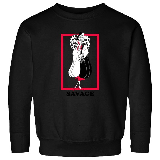 Discover Disney 101 Dalmatians Savage Cruella De Vil Sassy Portrait Sweatshirts