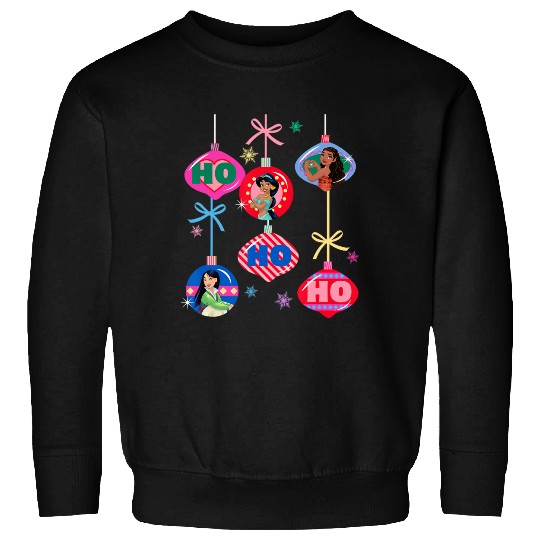 Disney Princess Christmas Ho Ho Ho Mulan Jasmine Moana Logo Sweatshirts