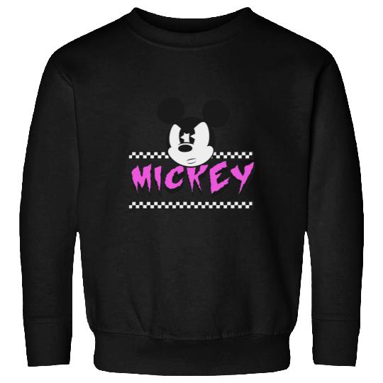 Disney Mickey And Friends Retro Checkerboard Punk Mickey Sweatshirts