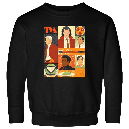 Marvel Studios Loki Season 2 Faces of the TVA & Pie Disney+ Sweatshirts