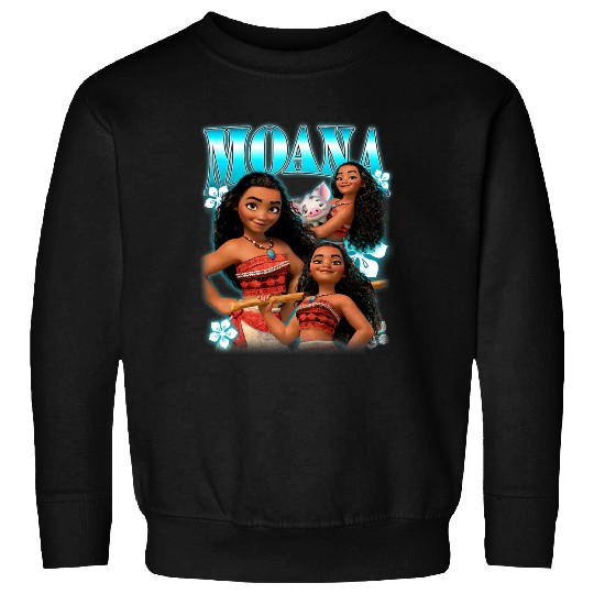 Disney Moana Cute Pua And Moana Brave Pose Collage Poster Sweatshirts