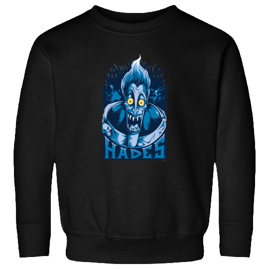 Disney Villains Hades Hercules Blue Flames with Pain & Panic Sweatshirts